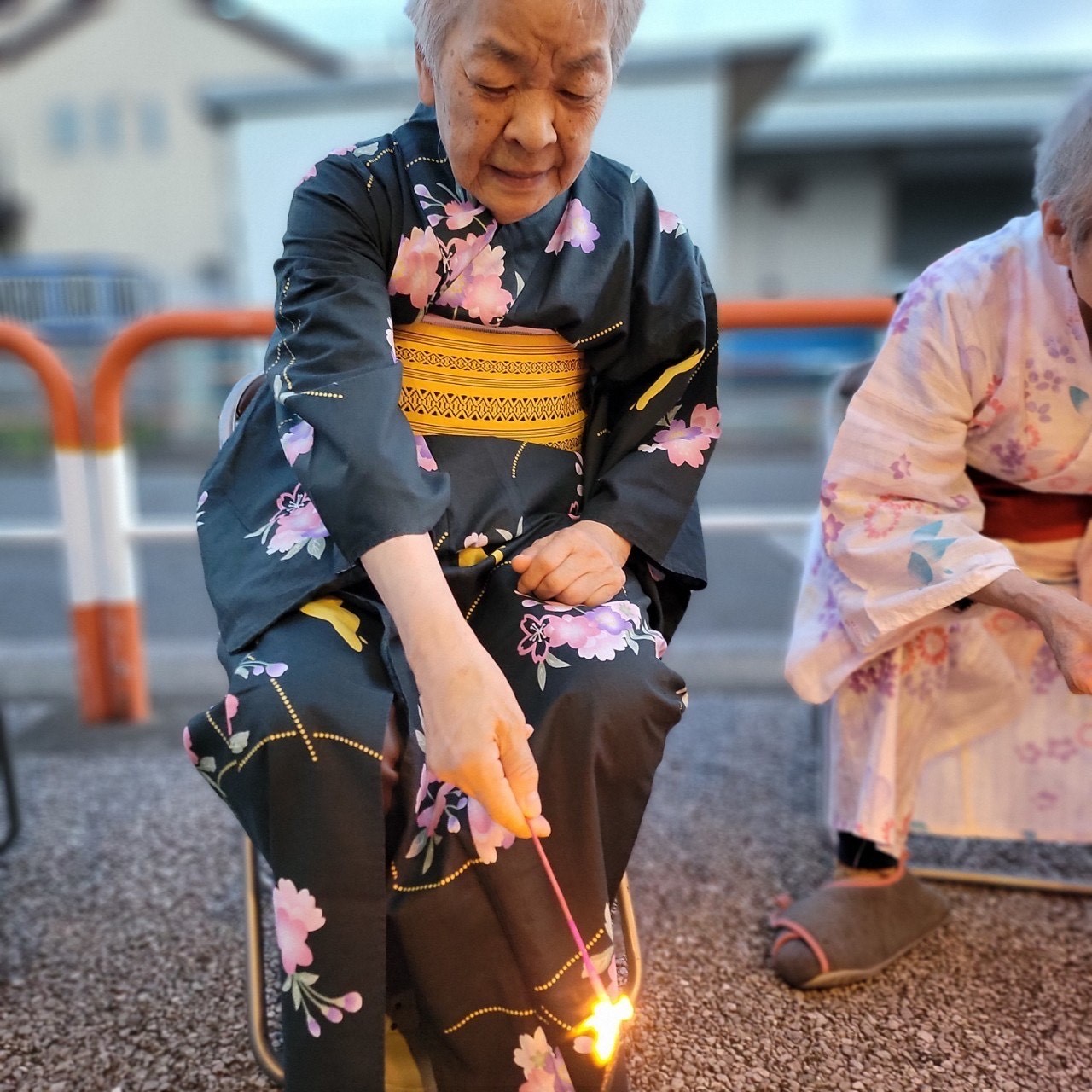 8月の行事では、誕生会と花火大会を合同で開催いたしました。