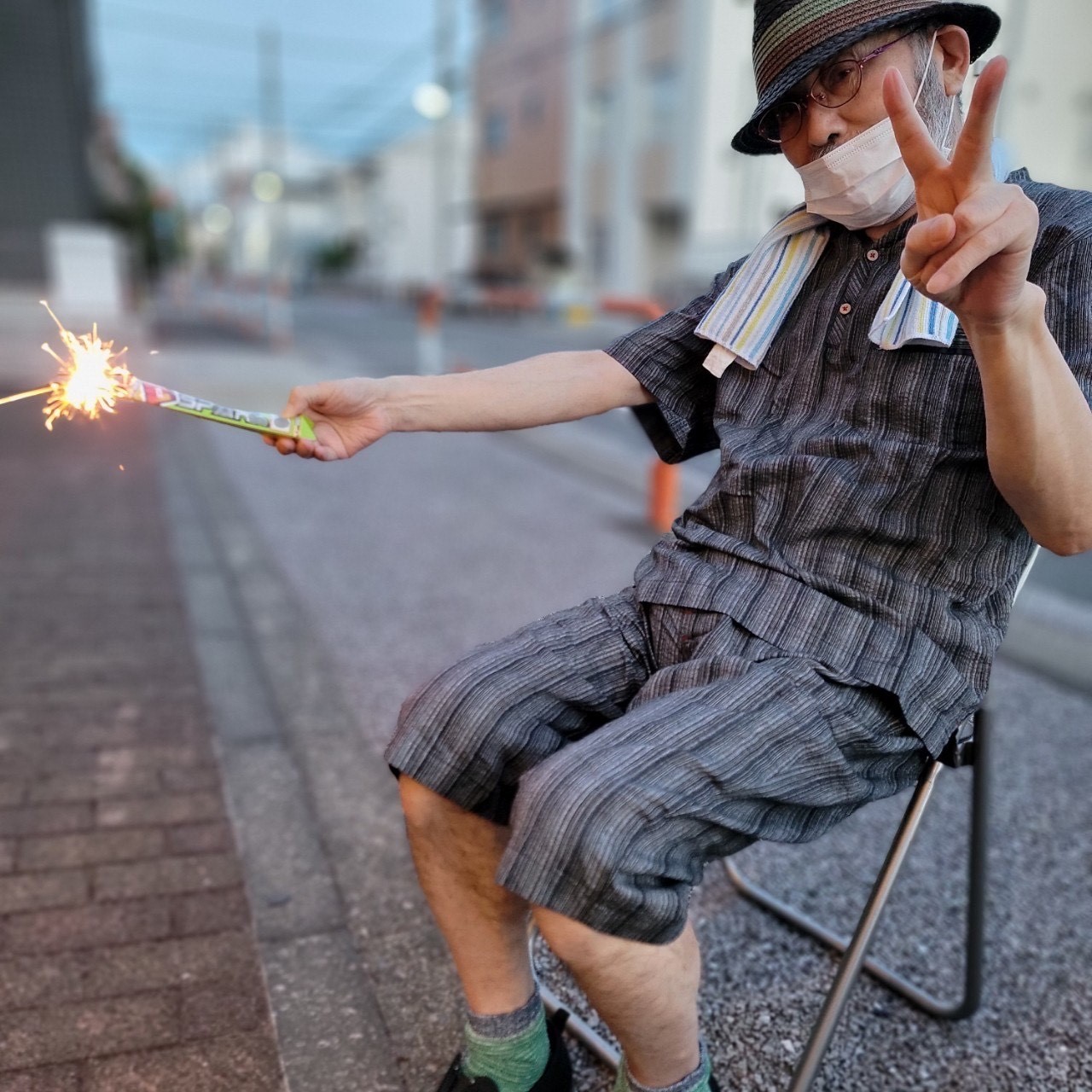 8月の行事では、誕生会と花火大会を合同で開催いたしました。